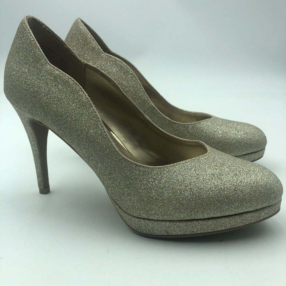 Fioni Pumps Women Size 8 Glitter Slip On Heels